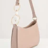 Acrylic Embellished Croc-Effect Embossed Shoulder Bag<PEDRO Shop