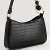 Acrylic Embellished Croc-Effect Embossed Shoulder Bag<PEDRO Sale