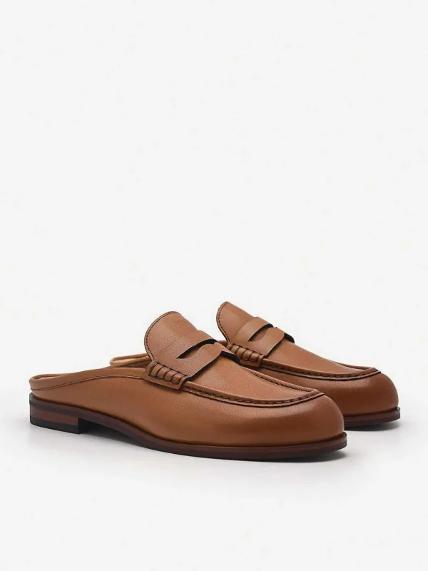 blake_leather_penny_loafe_1-1.webp Blake Leather Penny Loafer Mules<PEDRO Store