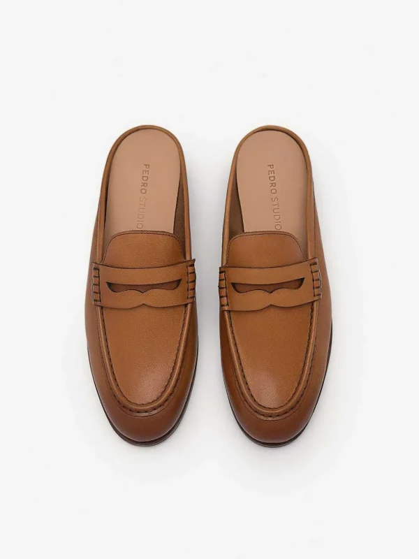 blake_leather_penny_loafe_2-1.webp Blake Leather Penny Loafer Mules<PEDRO Store