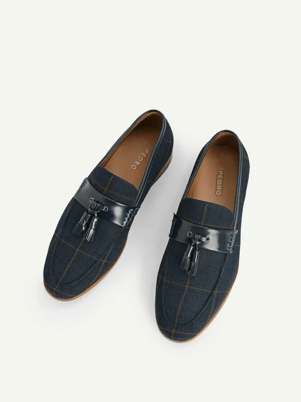 Checkered Tasselled Loafers<PEDRO Clearance