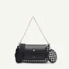 dilone_houndstooth_double_1-2.webp Dilone Houndstooth Double Flap Shoulder Bag<PEDRO Hot