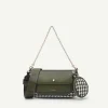 Dilone Houndstooth Double Flap Shoulder Bag<PEDRO Sale