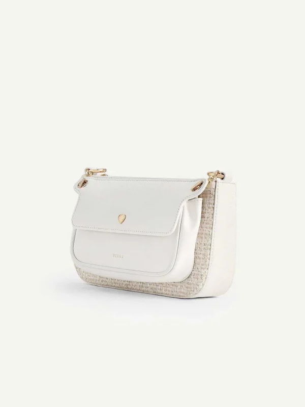 dilone_houndstooth_double_3.webp Dilone Houndstooth Double Flap Shoulder Bag<PEDRO Best Sale