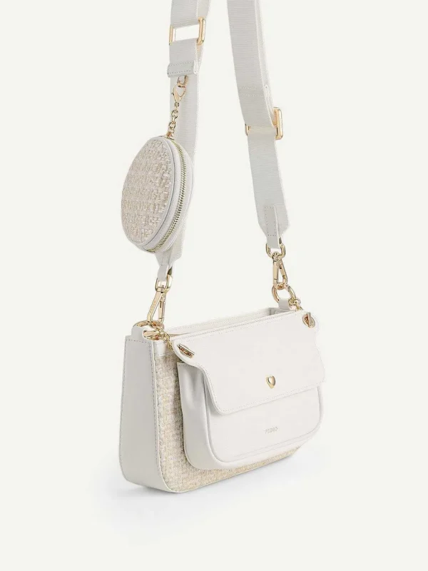 dilone_houndstooth_double_7.webp Dilone Houndstooth Double Flap Shoulder Bag<PEDRO Best Sale