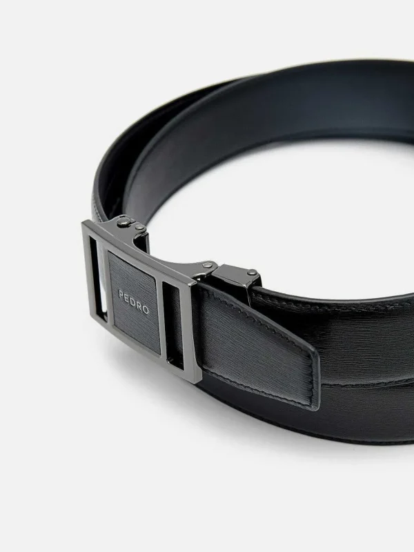 Embossed Leather Automatic Belt<PEDRO Fashion