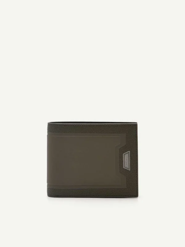 Embossed Leather Bi-Fold Flip Wallet<PEDRO Fashion