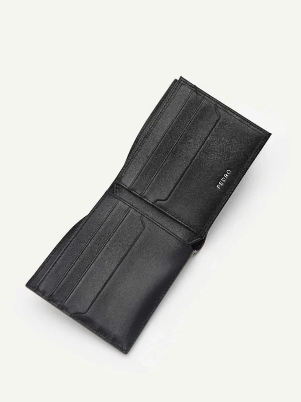 Embossed Leather Bi-Fold Flip Wallet<PEDRO Fashion