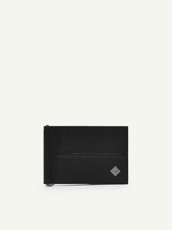 Embossed Leather Bi-Fold Money Clip<PEDRO Cheap