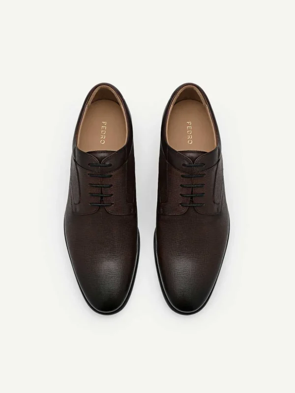 Embossed Leather Derby Shoes<PEDRO Outlet
