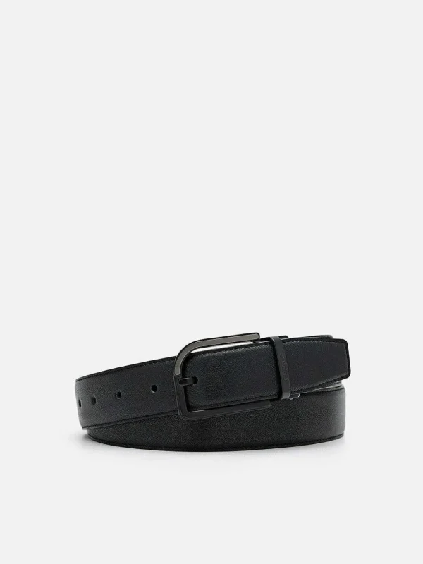 Embossed Leather Reversible Pin Belt<PEDRO Store