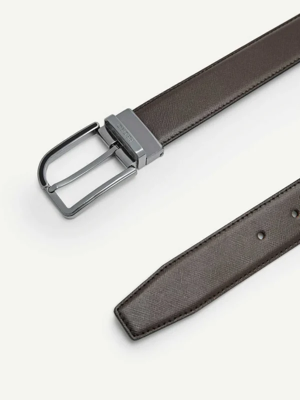 embossed_leather_reversib_1-6.webp Embossed Leather Reversible Pin Belt<PEDRO Sale