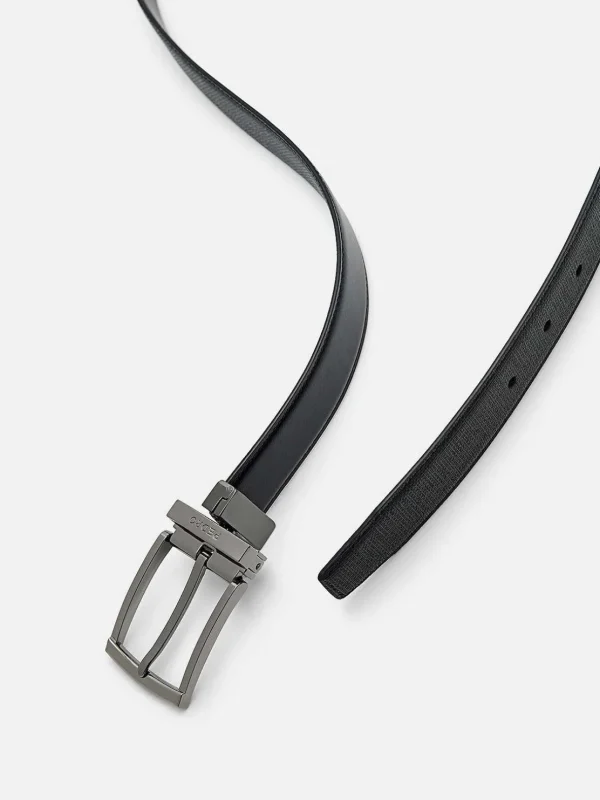 Embossed Leather Reversible Pin Belt<PEDRO Shop