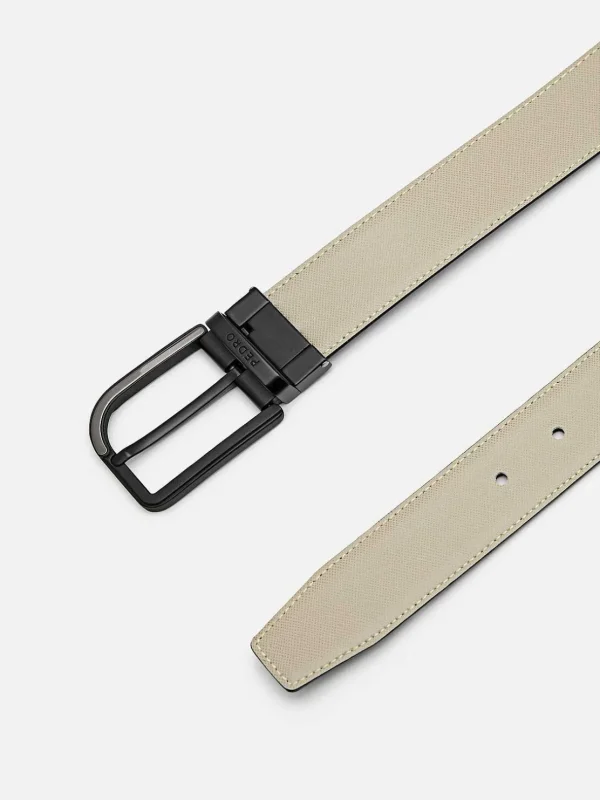 Embossed Leather Reversible Pin Belt<PEDRO Store