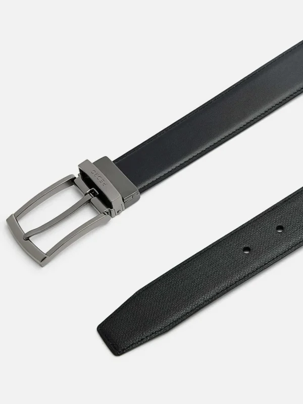 Embossed Leather Reversible Pin Belt<PEDRO Shop