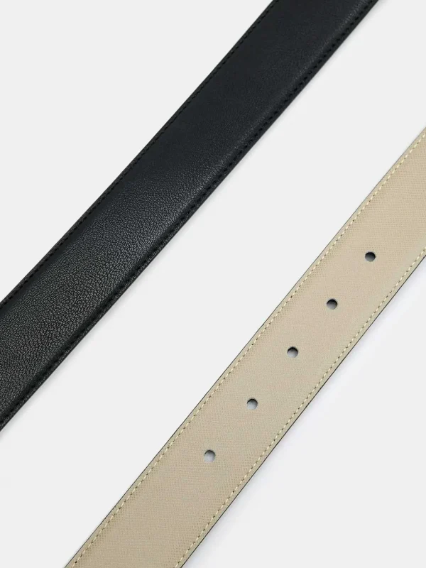 Embossed Leather Reversible Pin Belt<PEDRO Store