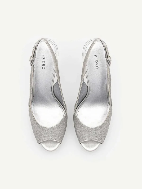 glitter_slingback_heel_sa_1.webp Glitter Slingback Heel Sandals<PEDRO Clearance