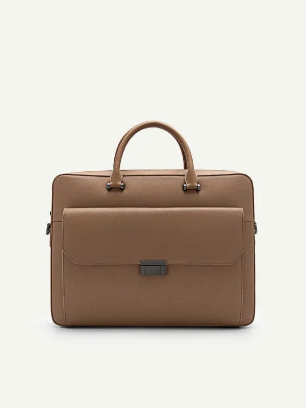 Henry Textured Leather Briefcase<PEDRO Sale
