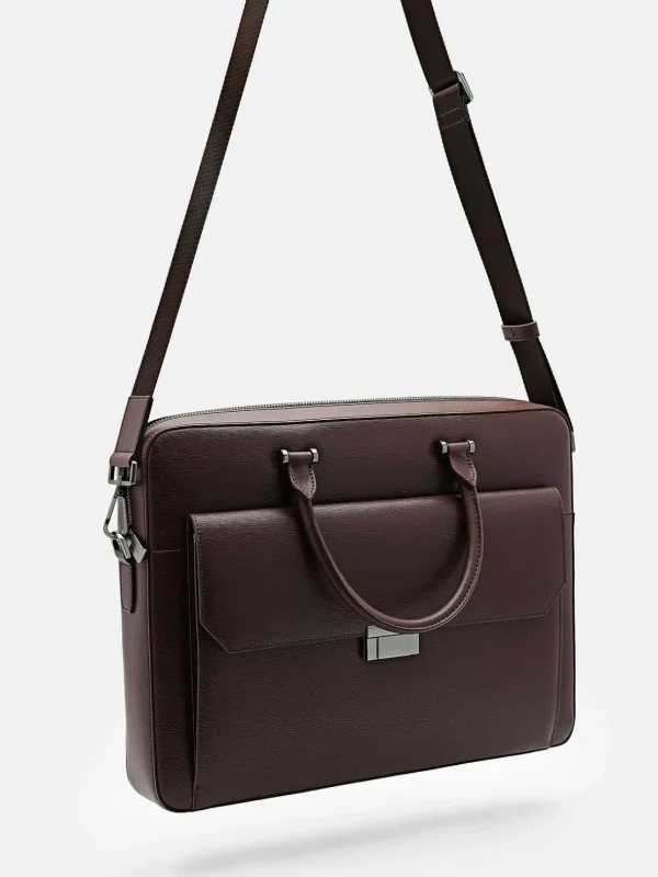 Henry Textured Leather Briefcase<PEDRO Cheap