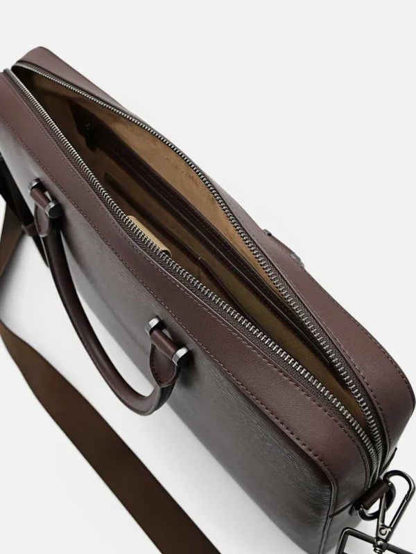 Henry Textured Leather Briefcase<PEDRO Cheap