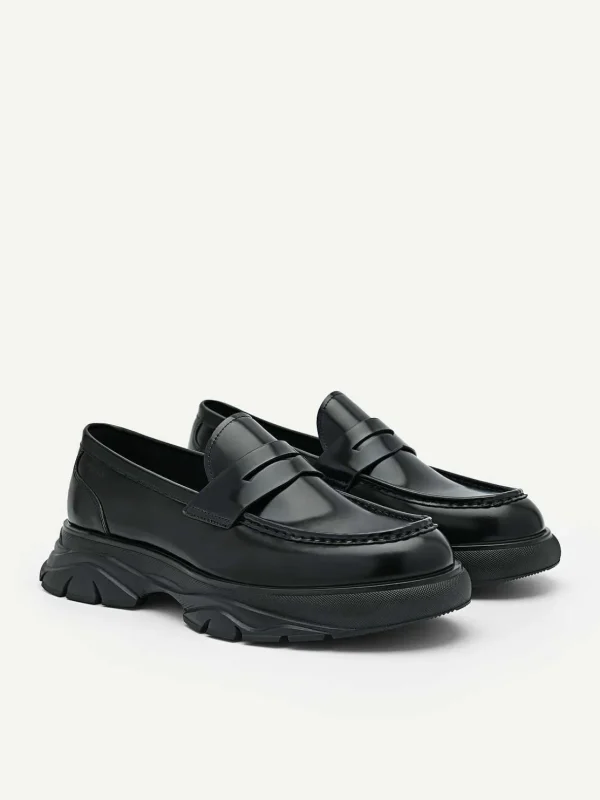 Hybrix Leather Penny Loafers<PEDRO Best Sale