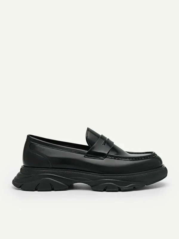 Hybrix Leather Penny Loafers<PEDRO Best Sale