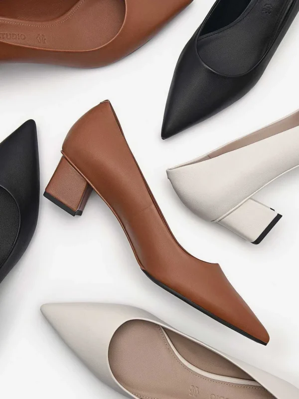 Ines Leather Pumps<PEDRO Store