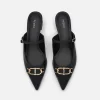 Jean Leather Heel Mules<PEDRO Hot