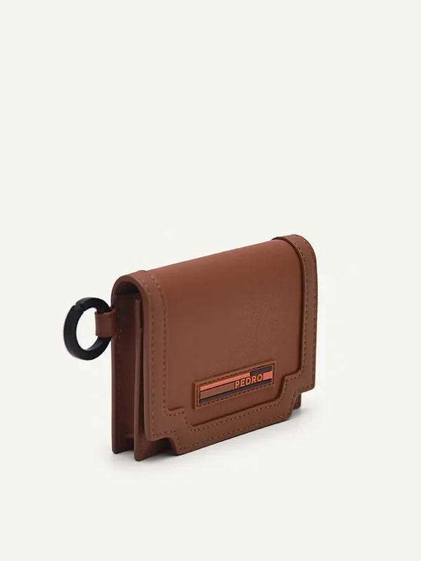 Leather Bi-Fold Card Holder With Key Ring<PEDRO Fashion