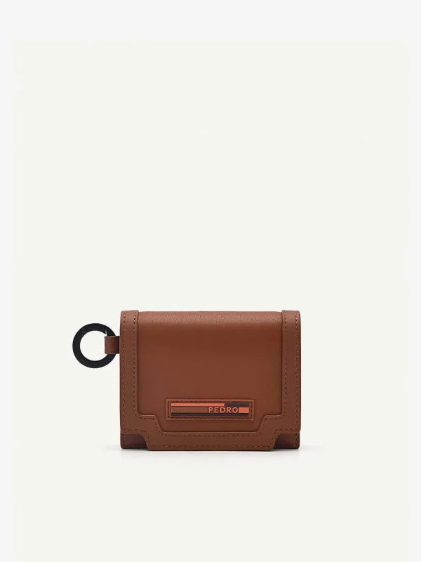 Leather Bi-Fold Card Holder With Key Ring<PEDRO Fashion