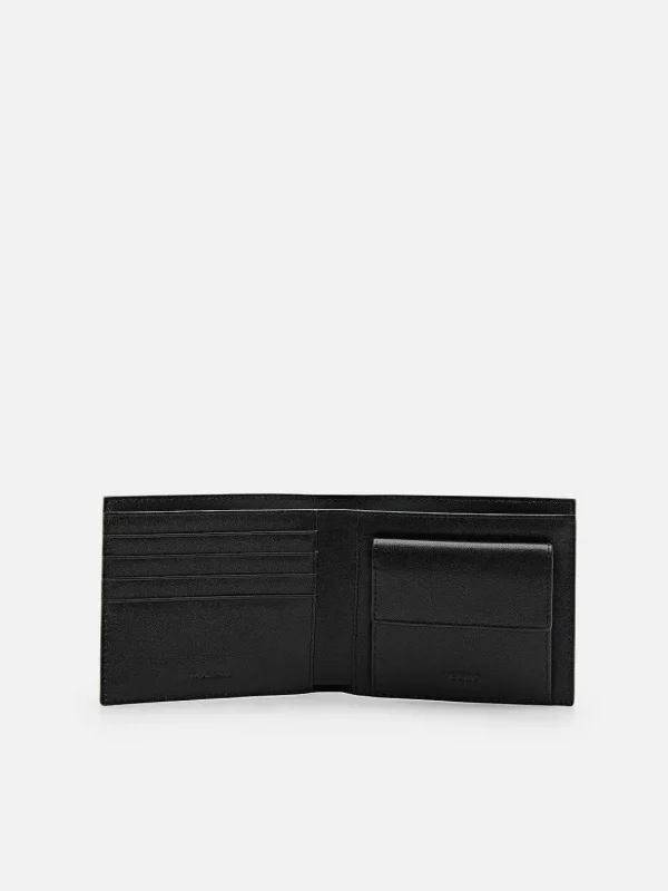 Leather Bi-Fold Coin Wallet<PEDRO Hot
