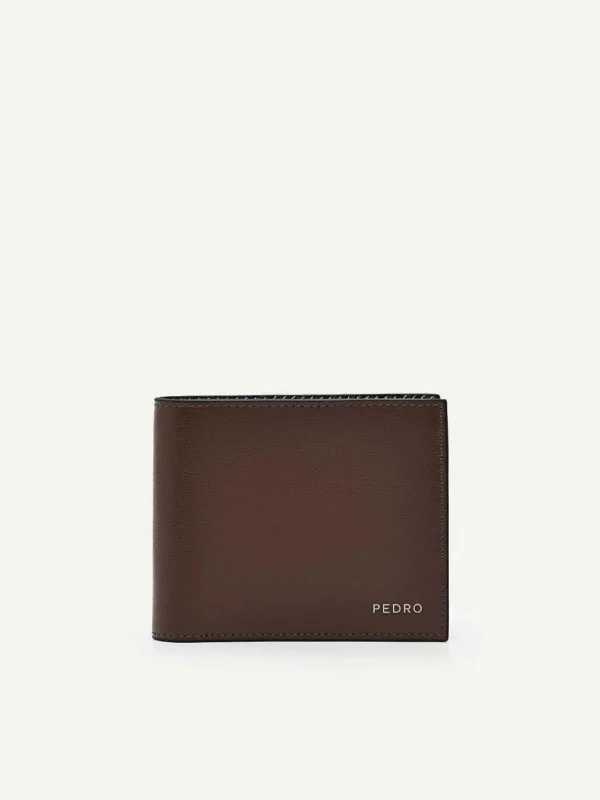 Leather Bi-Fold Flip Wallet<PEDRO Cheap