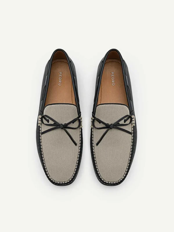 Leather Bow Driving Shoes<PEDRO Fashion