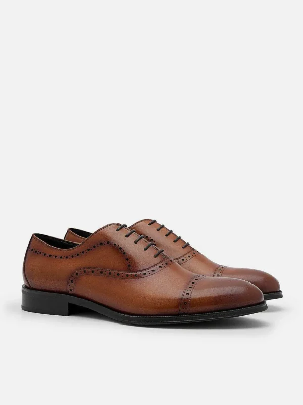 Leather Brogue Oxford Shoes<PEDRO Discount