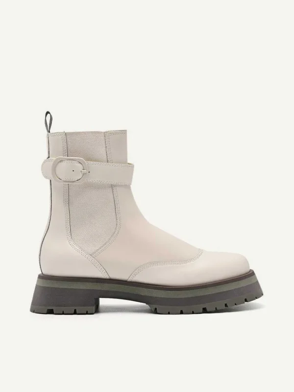 Leather Buckled Chelsea Boots<PEDRO Shop