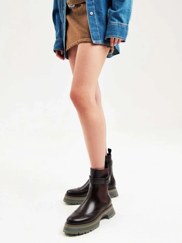 Leather Buckled Chelsea Boots<PEDRO Clearance