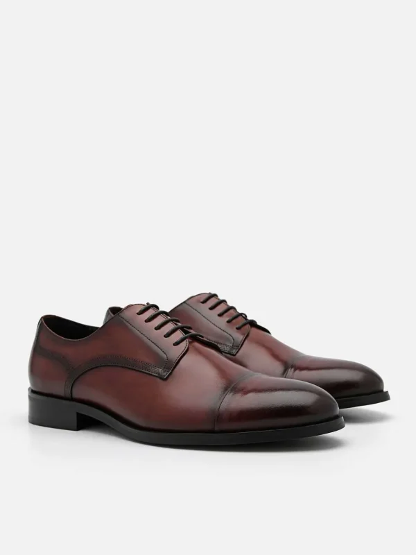 leather_cap_toe_derby_sho_2.webp Leather Cap Toe Derby Shoes<PEDRO Best Sale