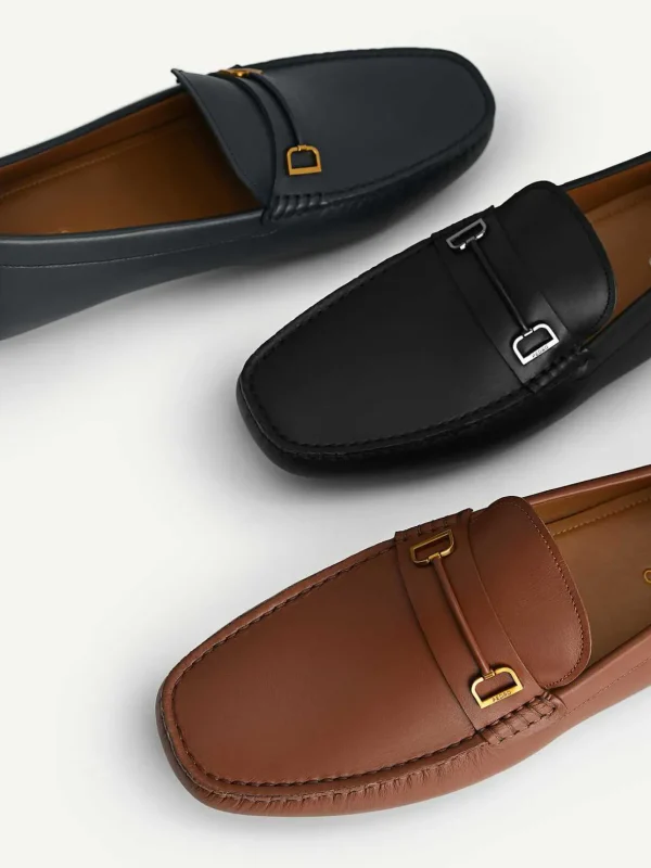 Leather Driving Shoes With Metal Bit<PEDRO Clearance