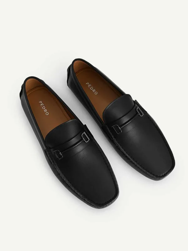 Leather Driving Shoes With Metal Bit<PEDRO Clearance