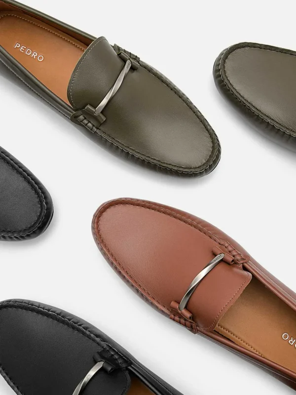 Leather Horsebit Driving Shoes<PEDRO Cheap