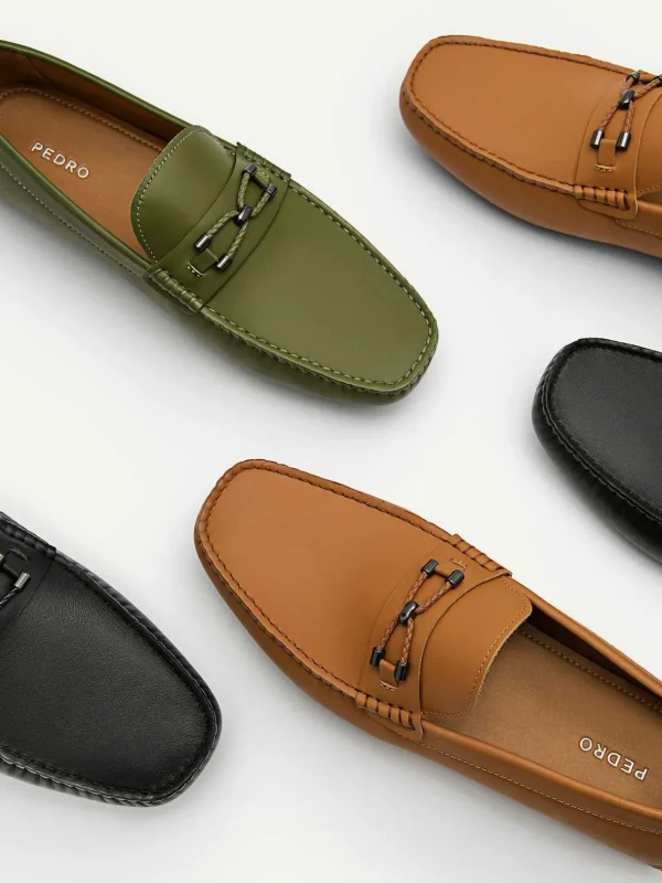 Leather Horsebit Driving Shoes<PEDRO Sale