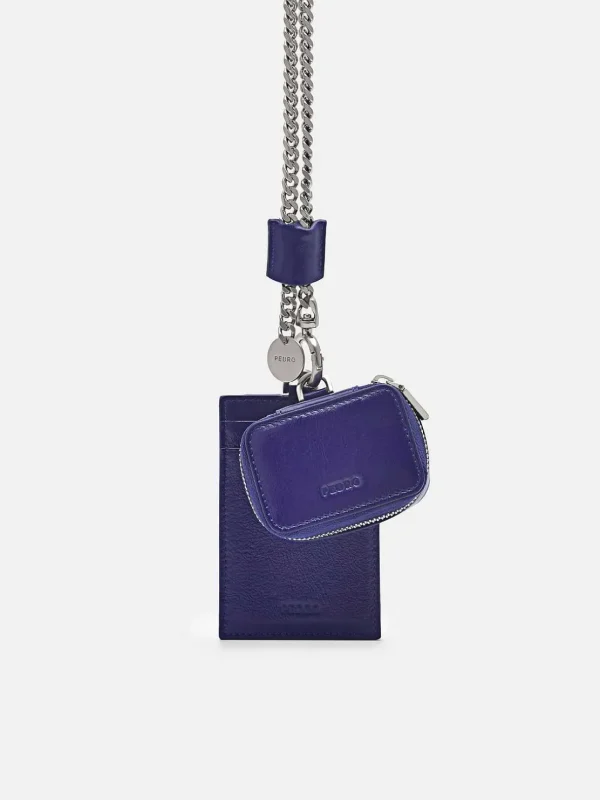 Leather Lanyard With Card Holder<PEDRO Outlet