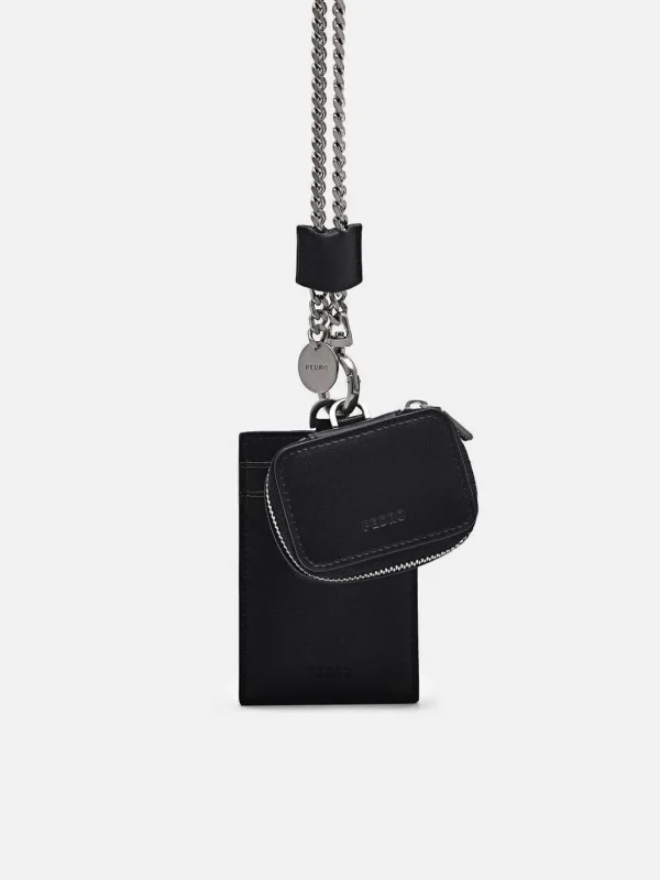 leather_lanyard_with_card_0-2.webp Leather Lanyard With Card Holder<PEDRO Sale