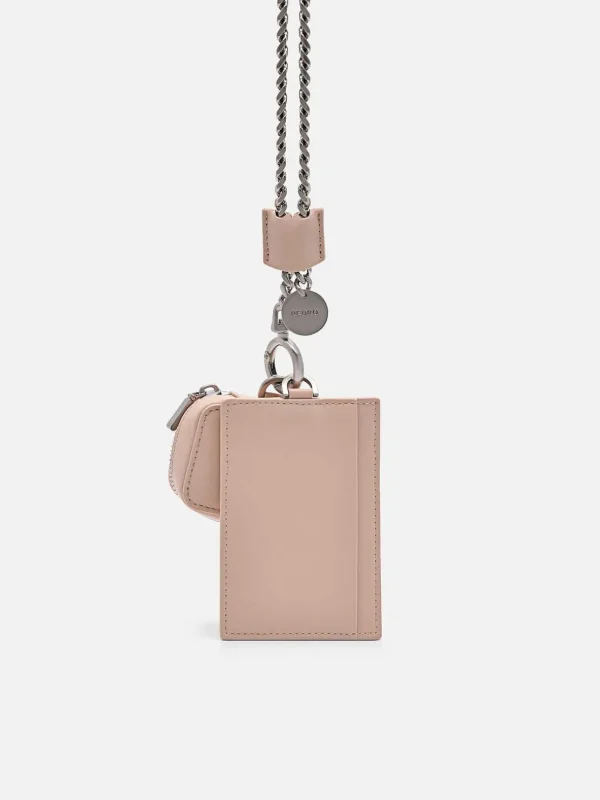 Leather Lanyard With Card Holder<PEDRO Discount