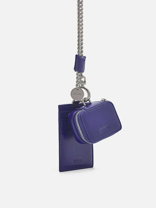 Leather Lanyard With Card Holder<PEDRO Outlet