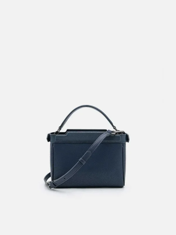 Leather Structured Sling Bag<PEDRO New