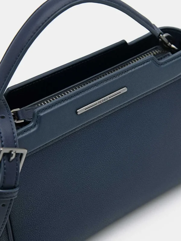Leather Structured Sling Bag<PEDRO New