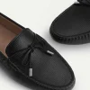Lizard-Effect Leather Bow Driving Shoes<PEDRO Flash Sale