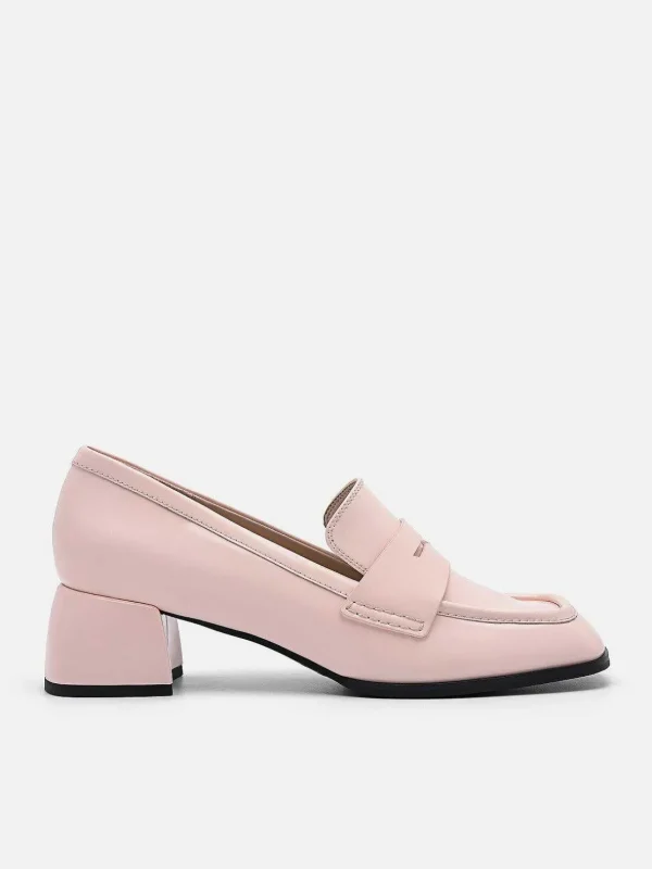 Maggie Leather Heel Loafers<PEDRO Store