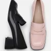 Maggie Leather Heel Loafers<PEDRO Store